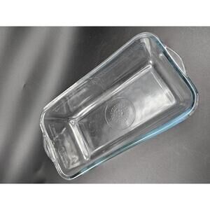 Vintage Fire-King Philbe Clear Glass Baking Dish Anchor Hocking 1940s Ovenware